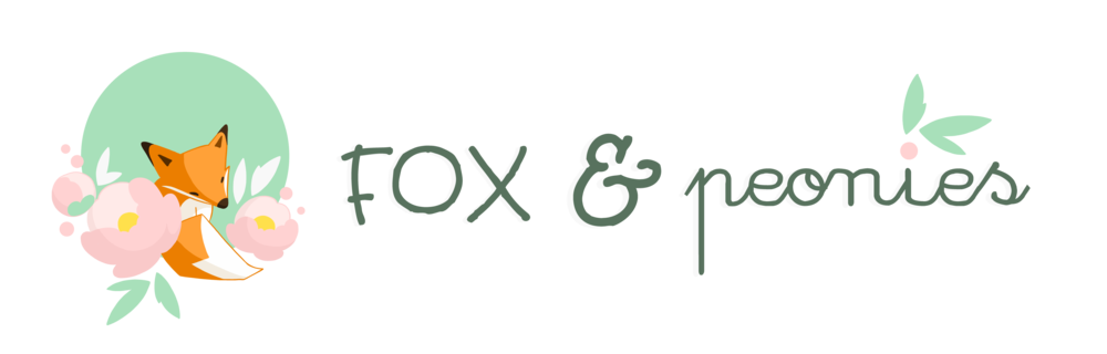 fox & peonies logo